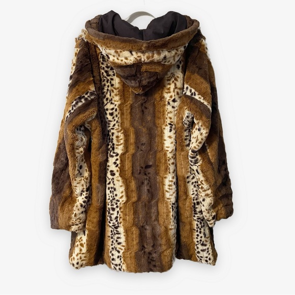 Dennis Basso | Faux Fur Reversible Toggle Coat - Picture 3 of 10